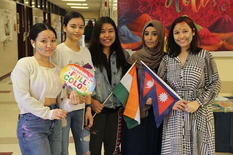 Students celebrate together as part of Asian Student Union.