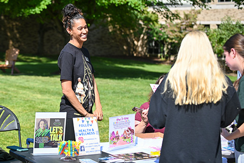 The Health and Wellness Center hosts a table at the Involvement Fest each year.
