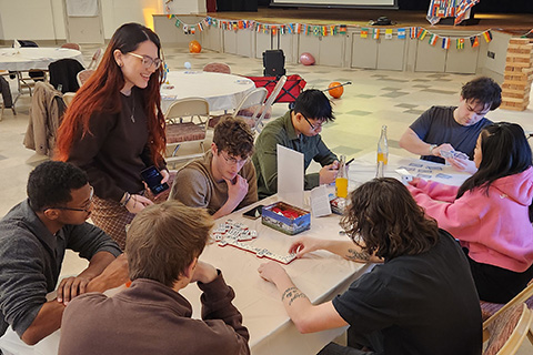 Students play games together during Spirit of Identity Week.