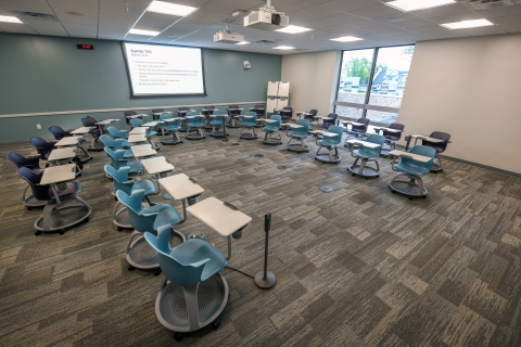 A photo of Basil 206 classroom when empty