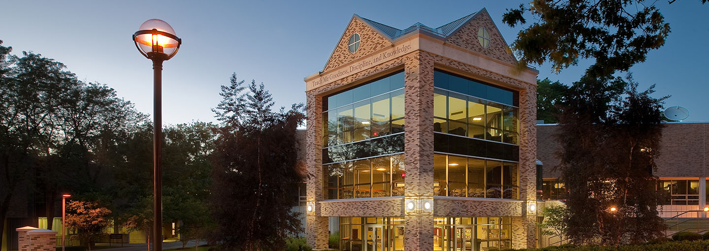 Golisano Gateway at dusk.