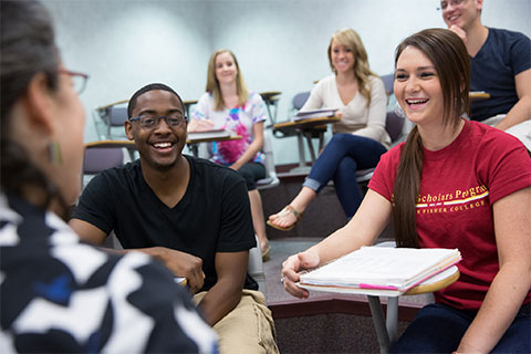 Students in a classroom