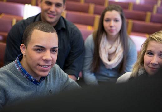 Students in Coleman Chapel