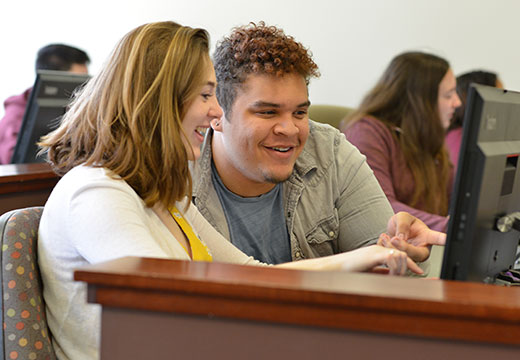 Two students collaborating