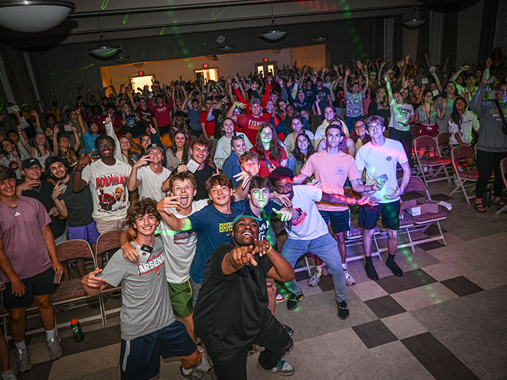 Fisher students enjoying Bingo during Welcome Weekend.